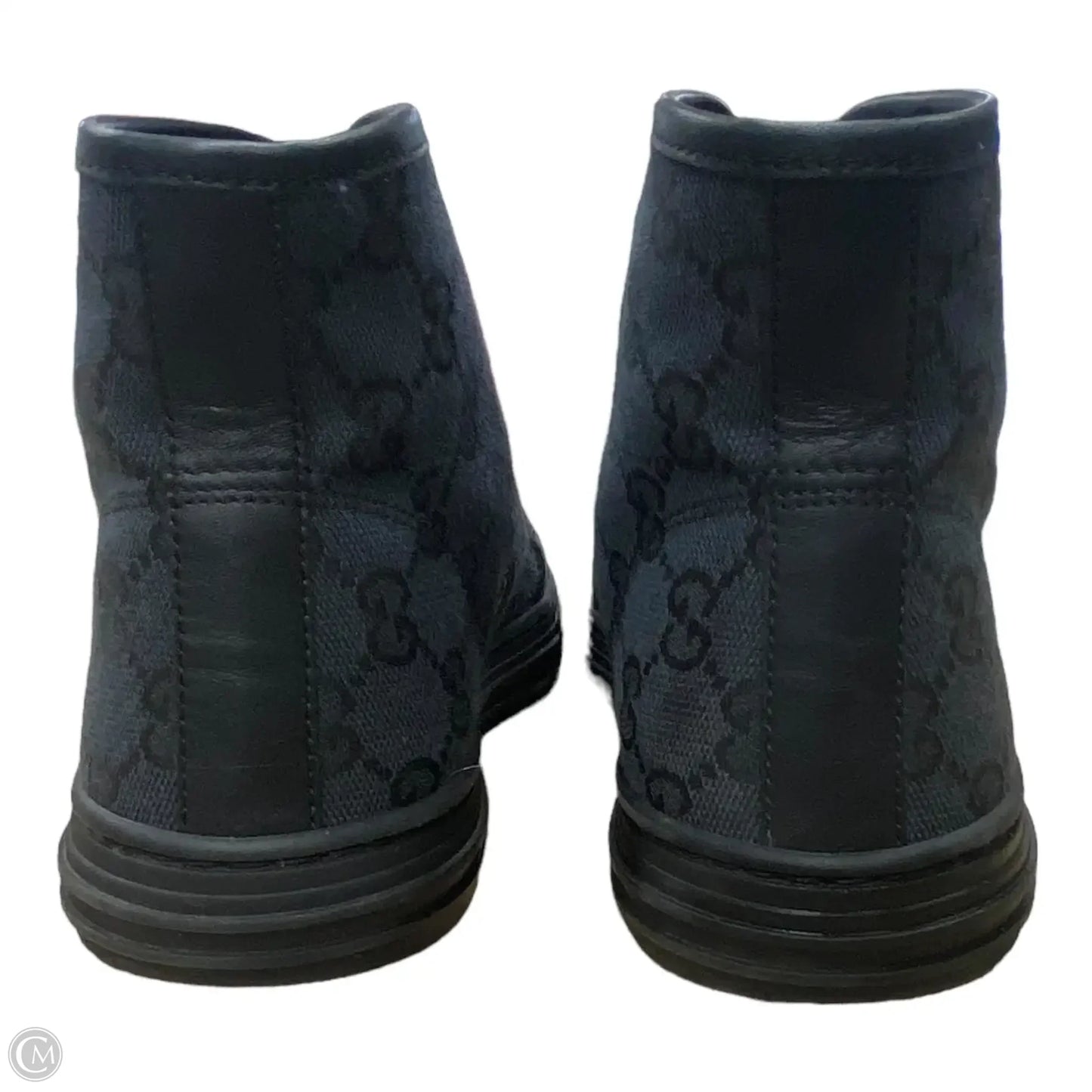 Shoes Luxury Designer By Guci In Black, Size: 5.5