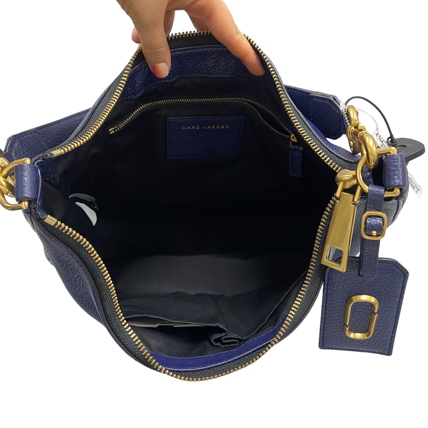 Navy Handbag Designer Marc Jacobs, Size Large