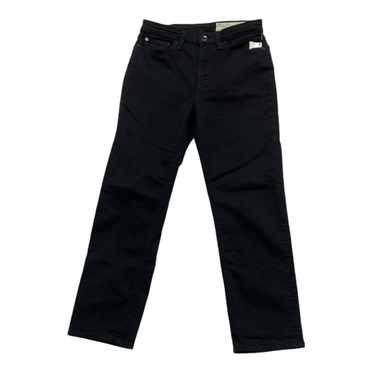 Jeans Straight By Rag & Bones Jeans In Black Denim, Size: 6