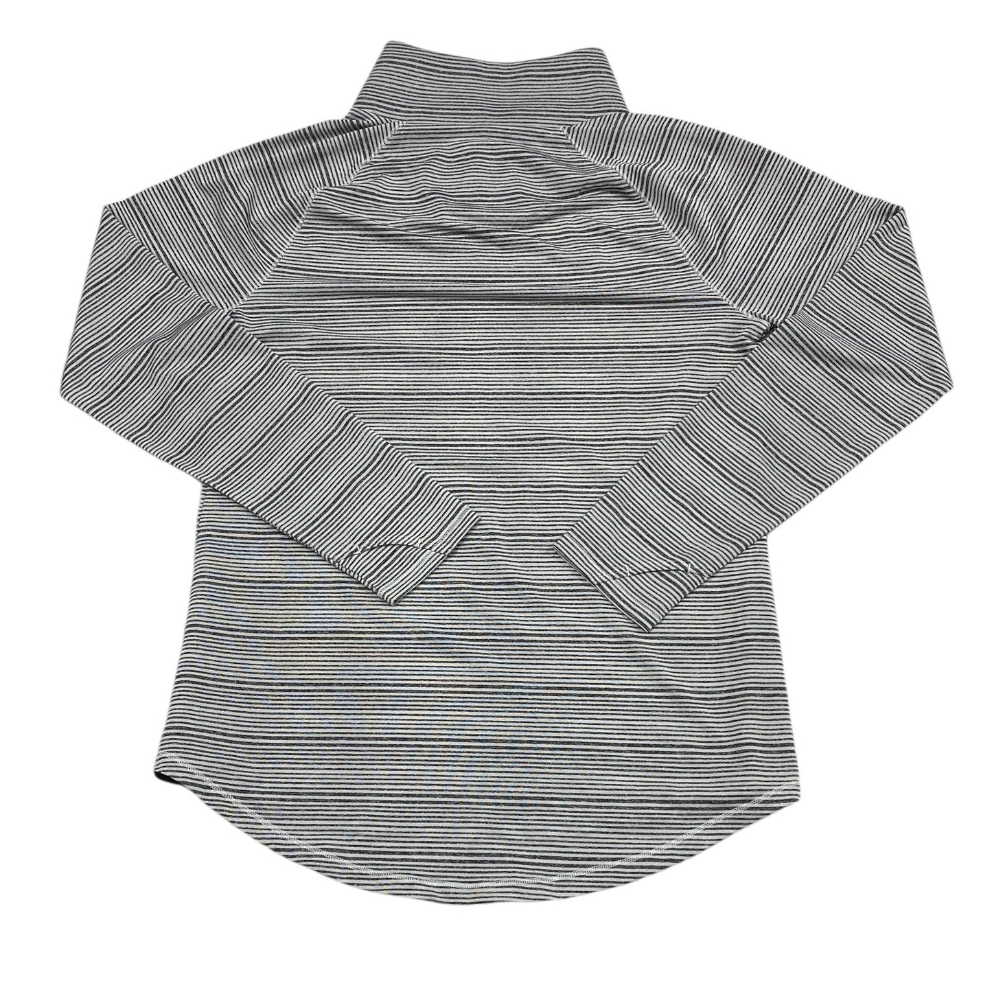 Athletic Top Long Sleeve Collar By Under Armour In Grey, Size: L