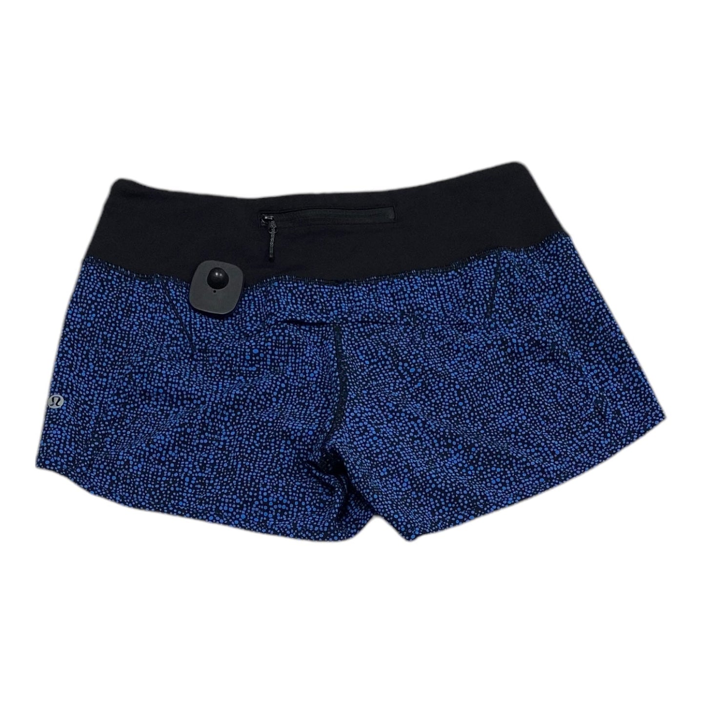 Athletic Shorts By Lululemon In Black & Blue, Size: 4