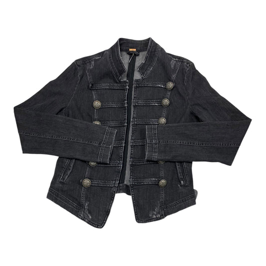 Jacket Denim By Free People In Black Denim, Size: L