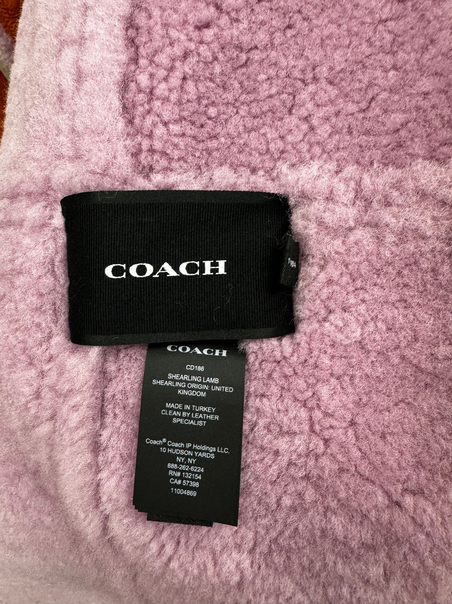 Jacket Designer By Coach In Orange & White