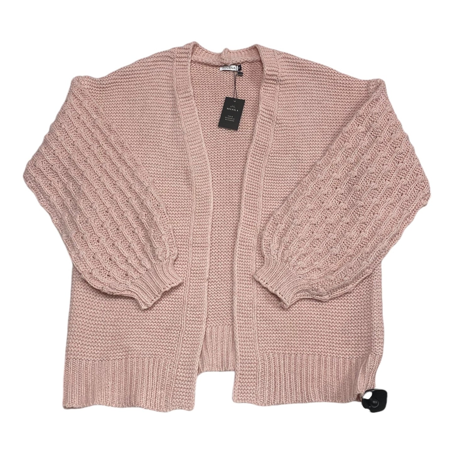 Sweater Cardigan By SOLEILASHOP In Pink, Size: M