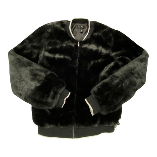 Jacket Faux Fur & Sherpa By Jessica Simpson In Black, Size: M