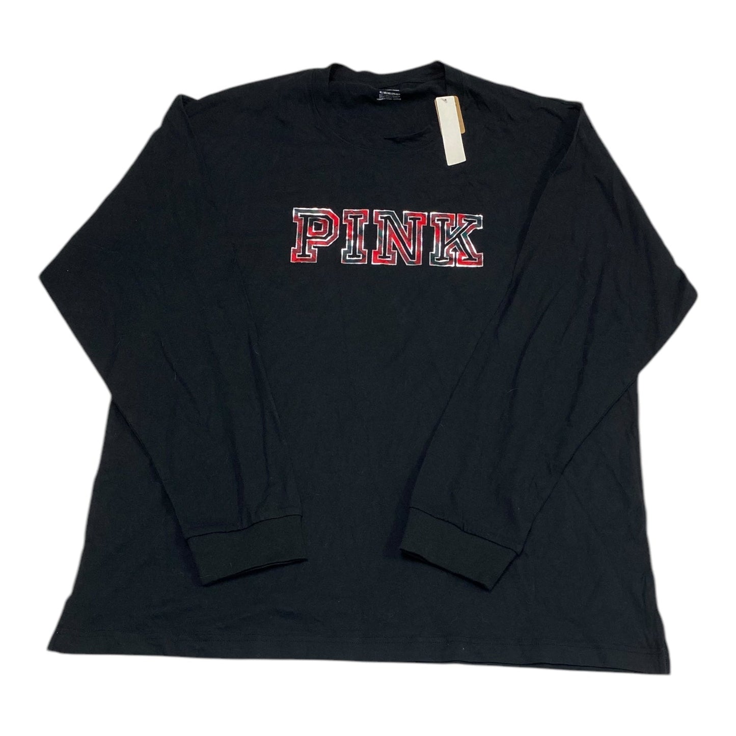 Top Long Sleeve By Pink In Black, Size: Xl