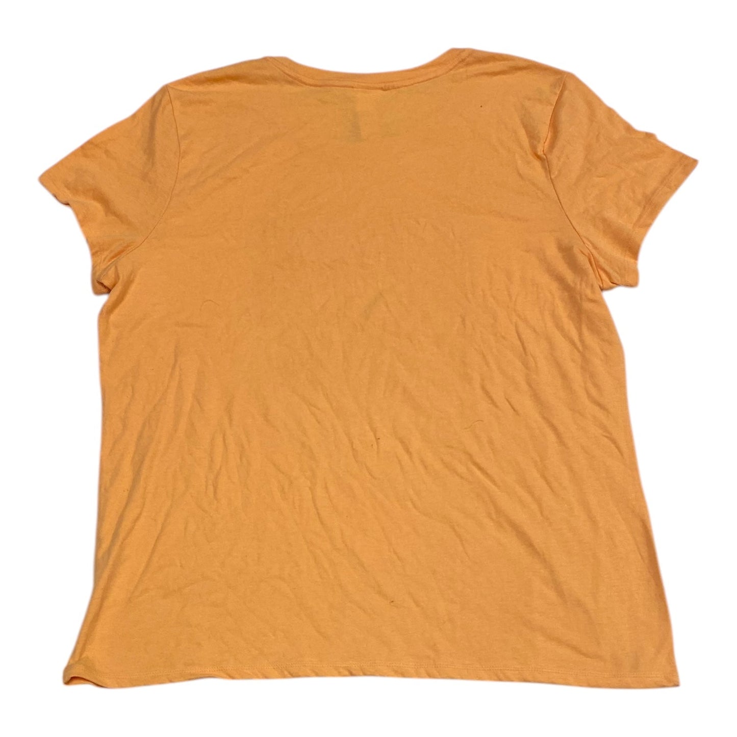 Top Short Sleeve By Pink In Orange, Size: Xxl