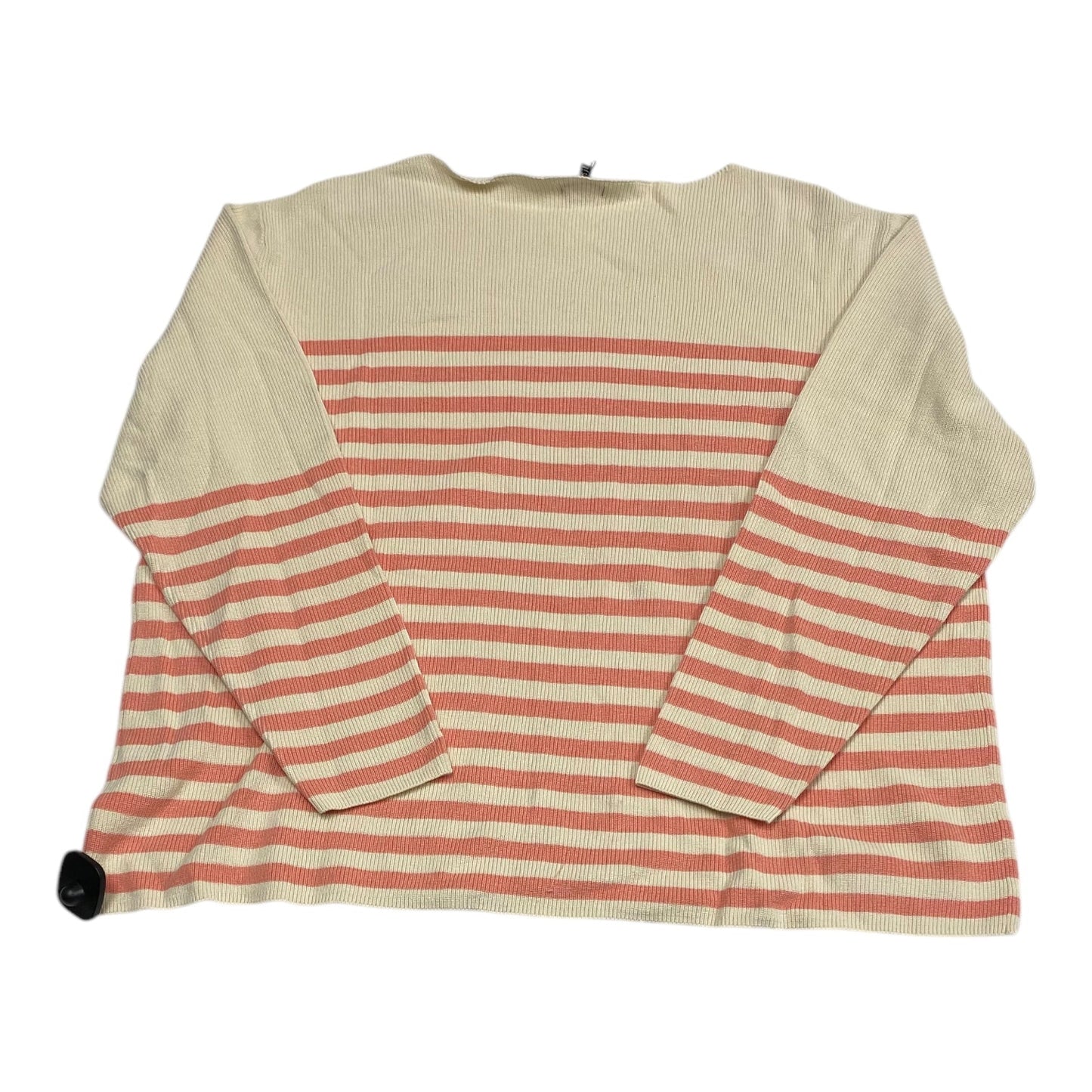 Top Long Sleeve By Who What Wear In Cream & Orange, Size: 2x