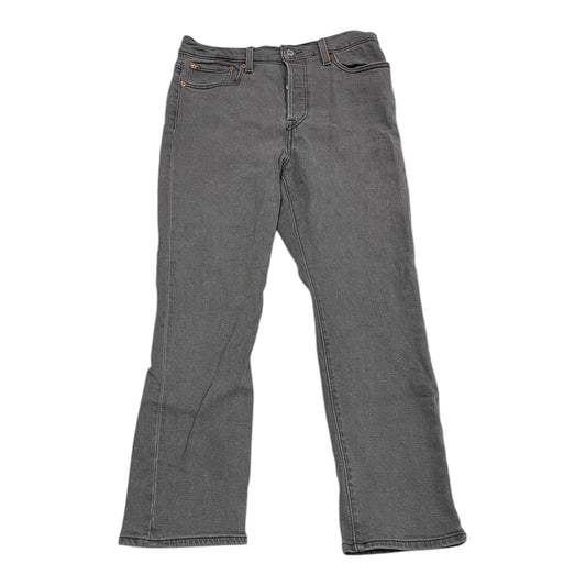 Jeans Straight By Levis In Grey Denim, Size: 12