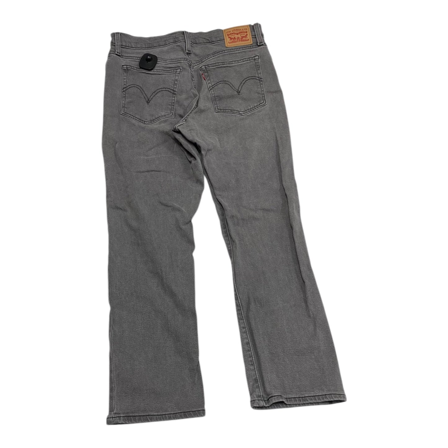 Jeans Straight By Levis In Grey Denim, Size: 12