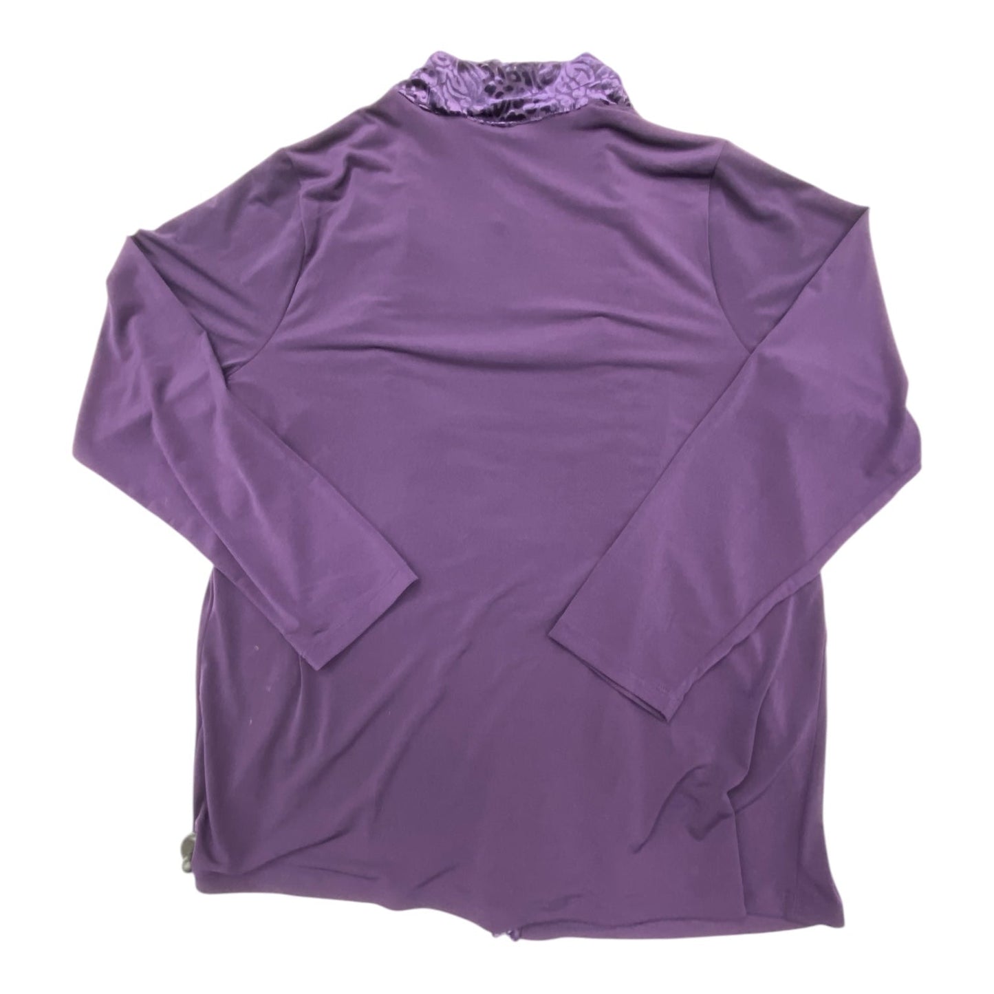 Top Long Sleeve By Cj Banks In Purple, Size: 1x