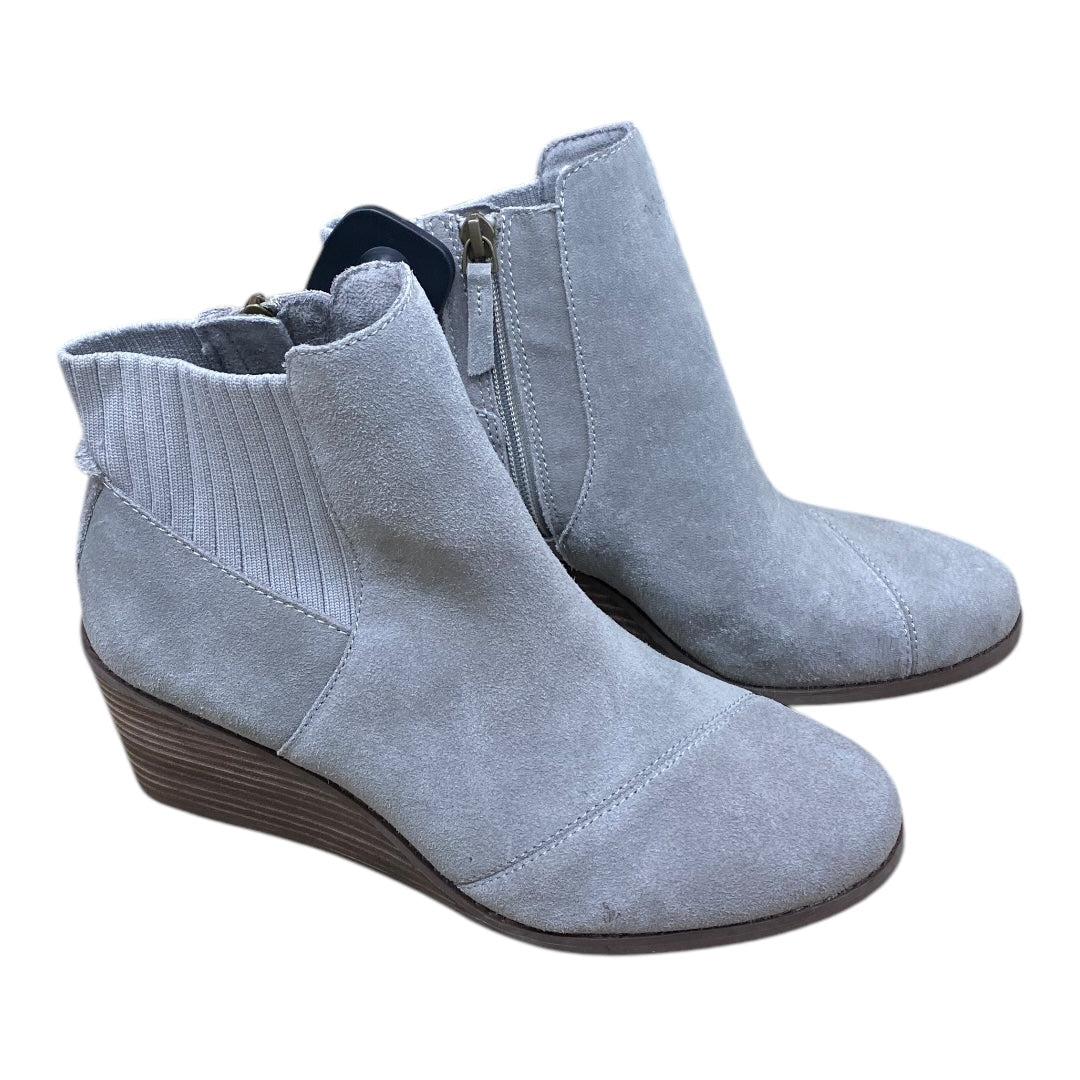 Boots Ankle Heels By Toms In Grey, Size: 8.5