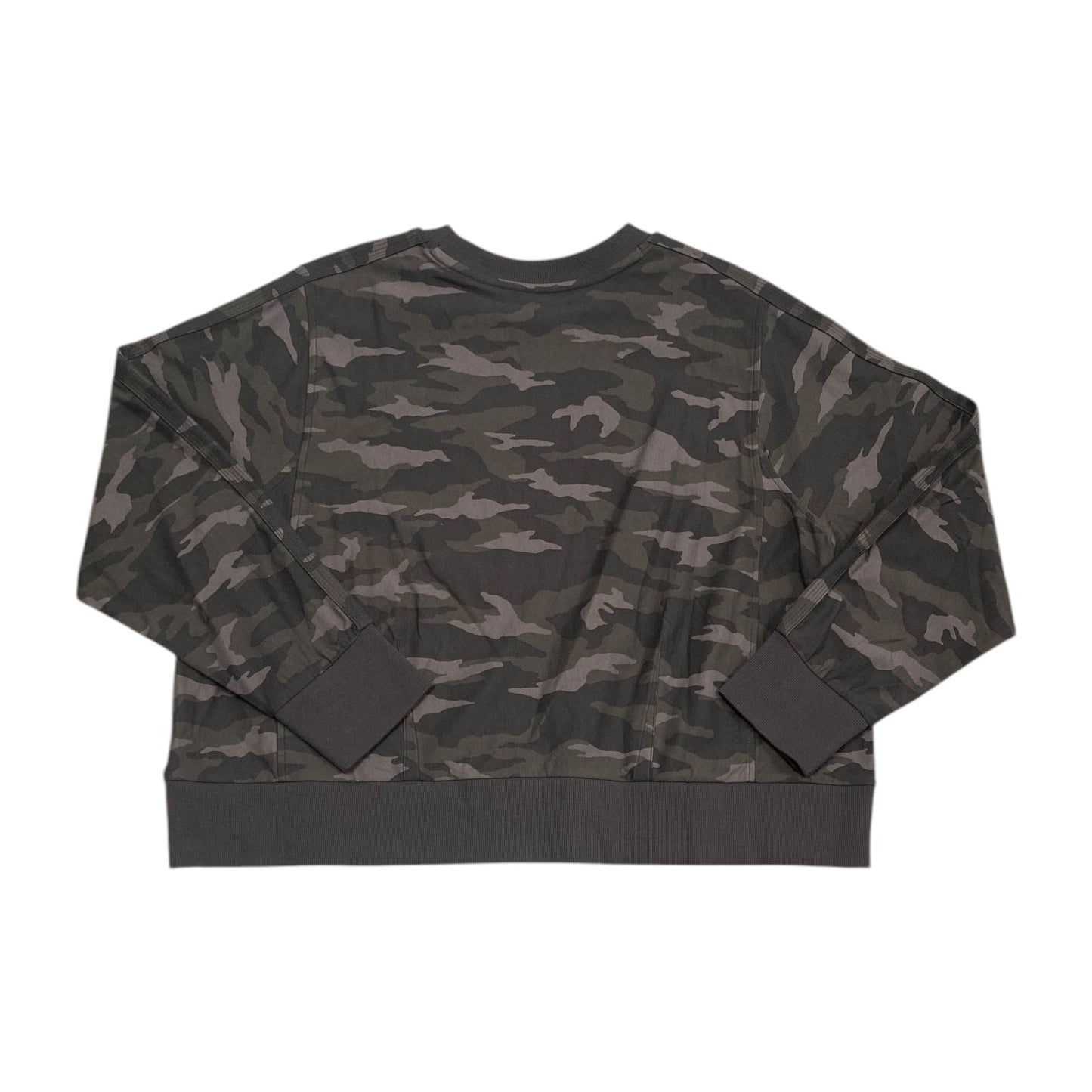 Athletic Top Long Sleeve Crewneck By Athleta In Camouflage Print, Size: 1x