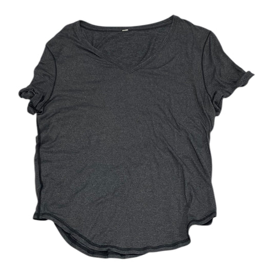 Athletic Top Short Sleeve By Lululemon In Grey