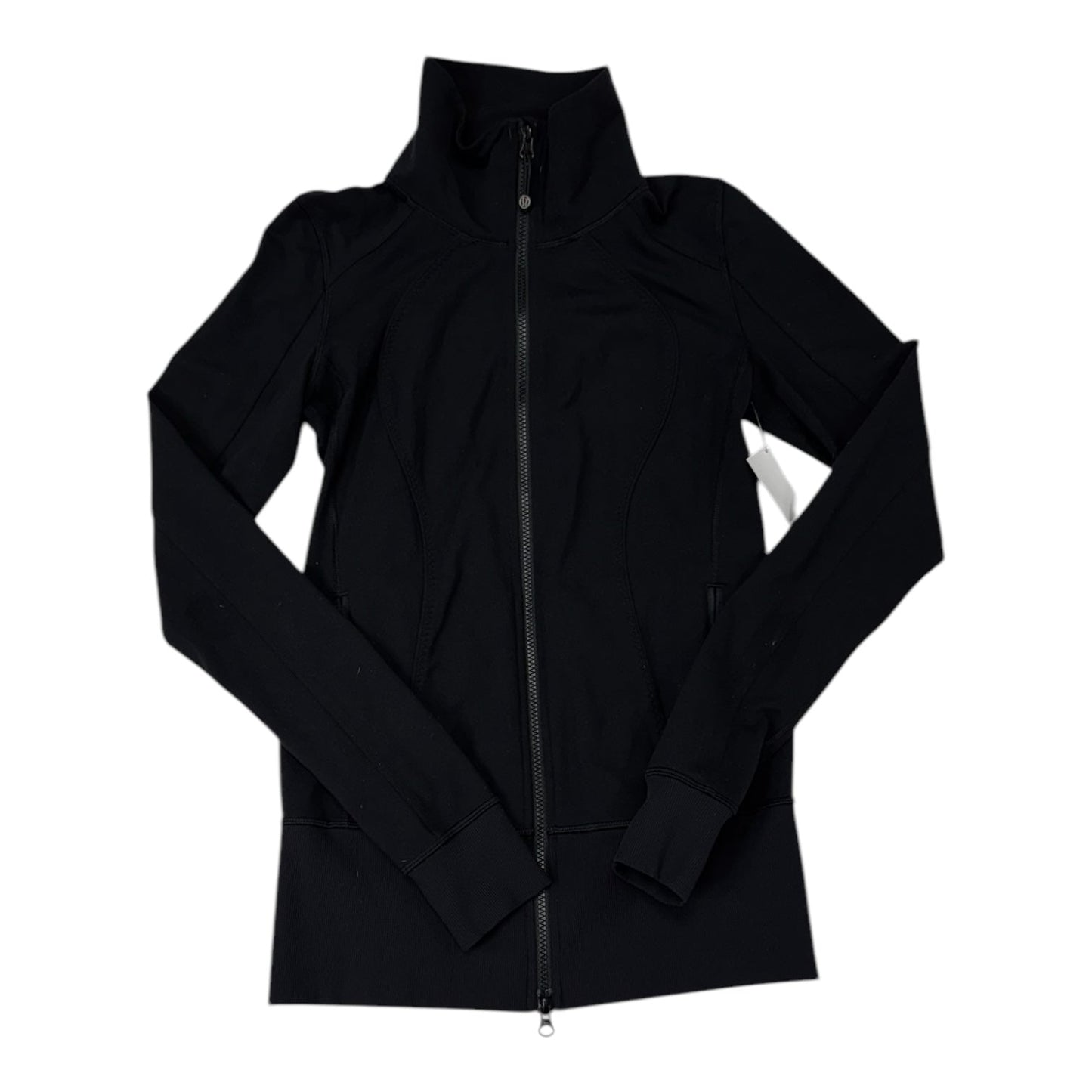 Athletic Jacket By Lululemon In Black, Size: 6