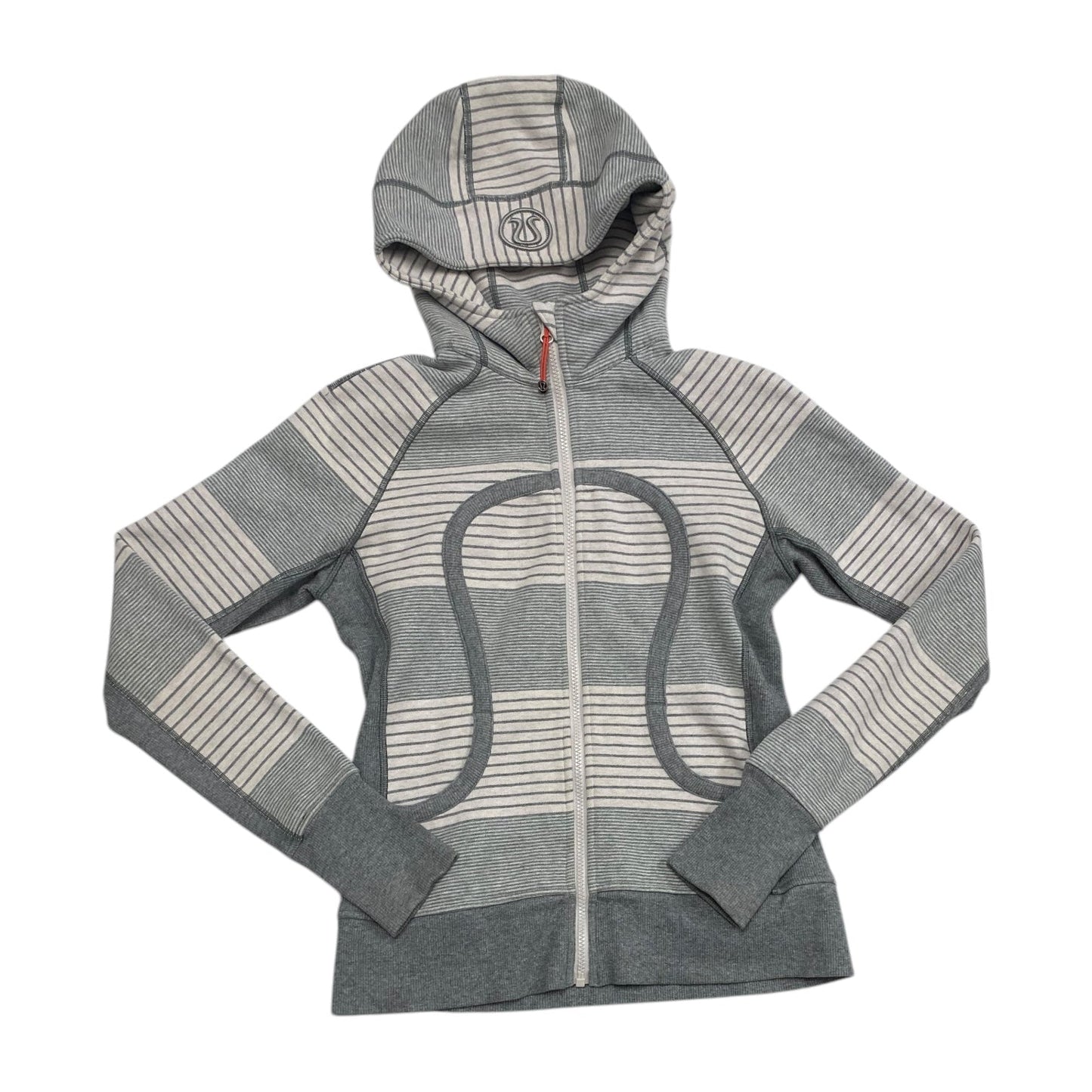 Athletic Jacket By Lululemon In Grey, Size: 8