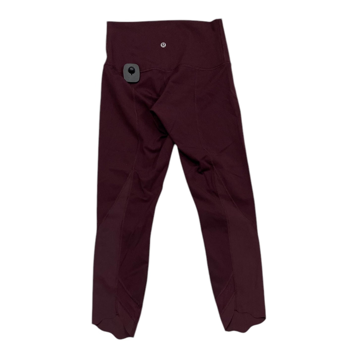 Athletic Capris By Lululemon In Maroon, Size: 4