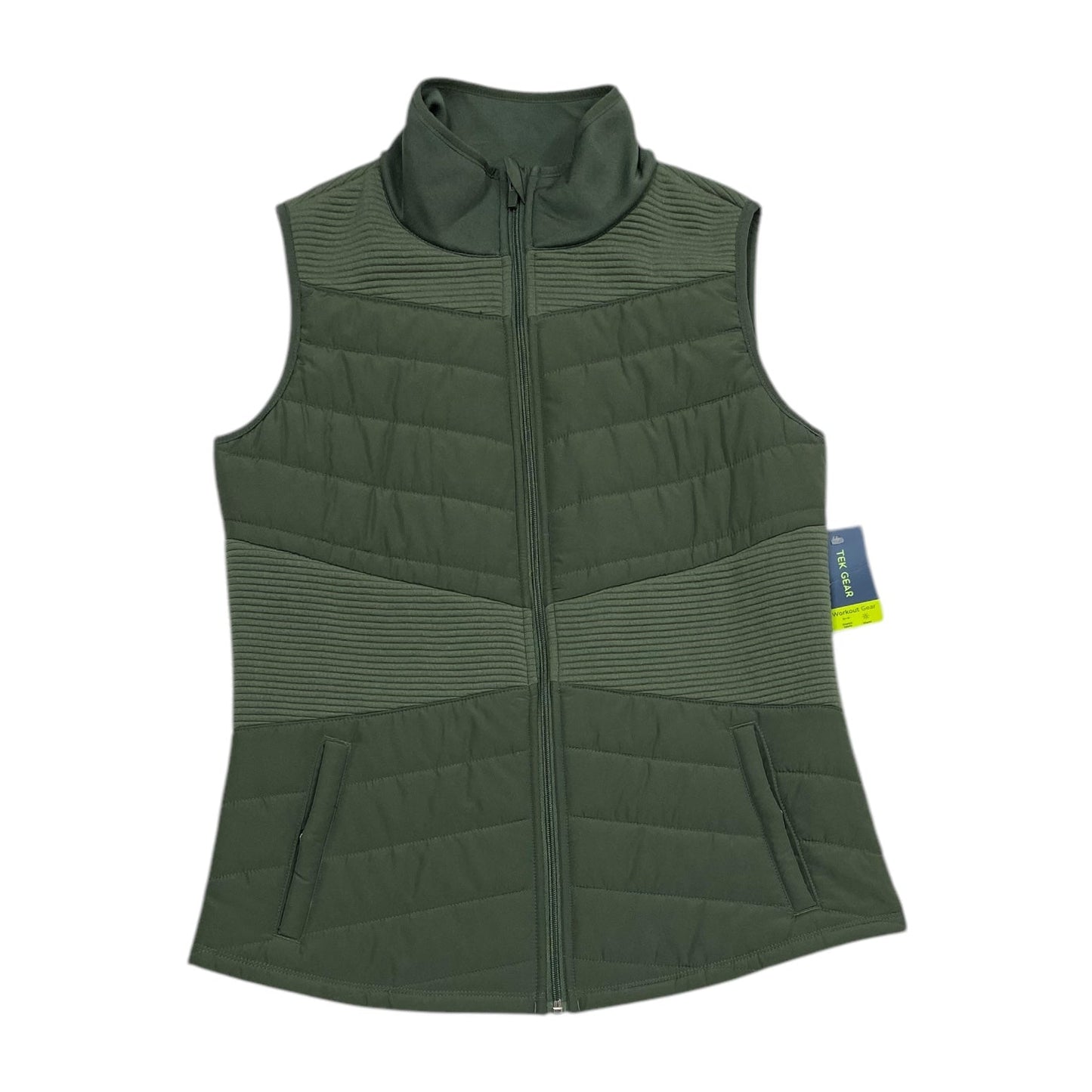 Vest Puffer & Quilted By Tek Gear In Green, Size: M