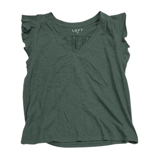 Top Short Sleeve By Loft In Green, Size: L