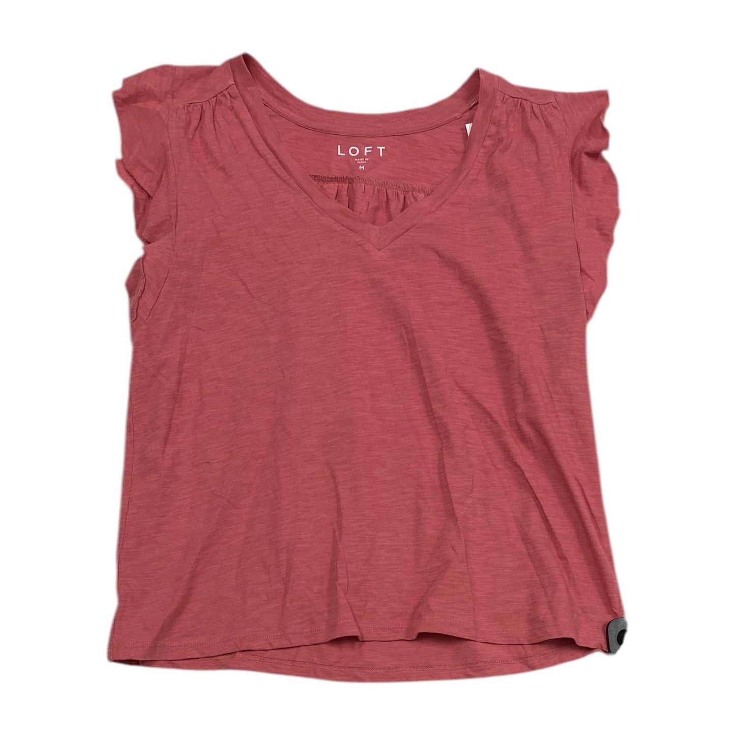 Top Short Sleeve By Loft In Pink, Size: M