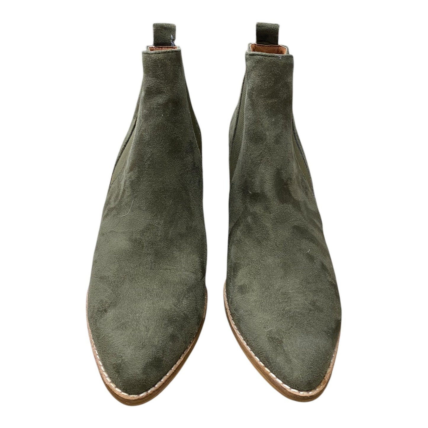 Boots Ankle Heels By Beast Fashion In Green, Size: 10