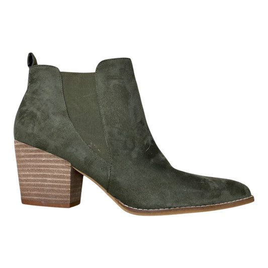Boots Ankle Heels By Beast Fashion In Green, Size: 10