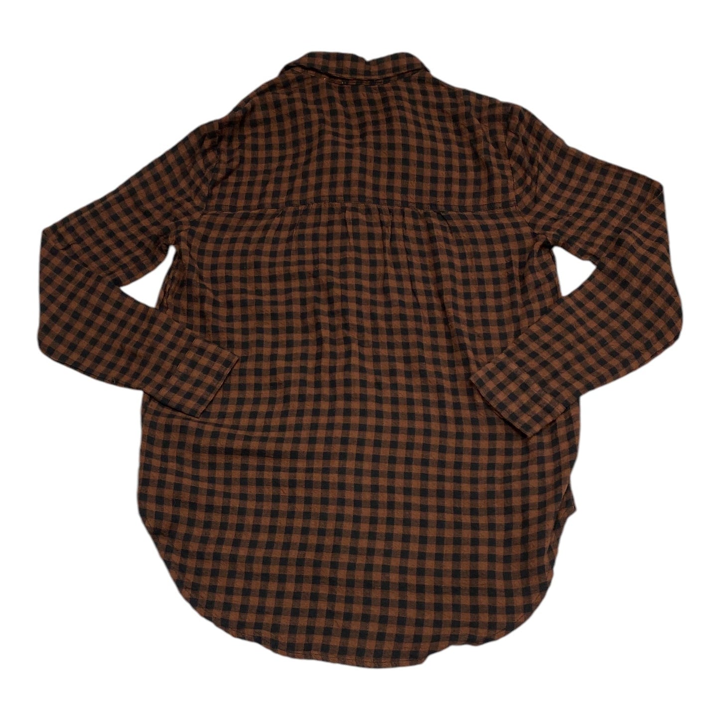 Top Long Sleeve By Beachlunchlounge In Plaid Pattern, Size: Xs