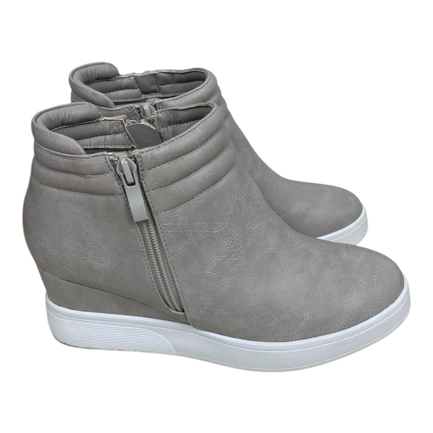 Boots Ankle Flats By Journee In Grey, Size: 8