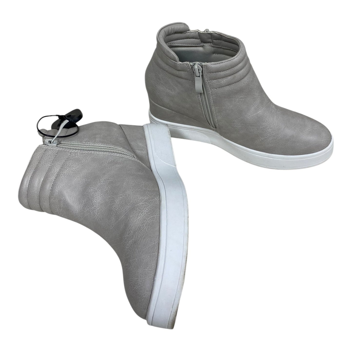 Boots Ankle Flats By Journee In Grey, Size: 8