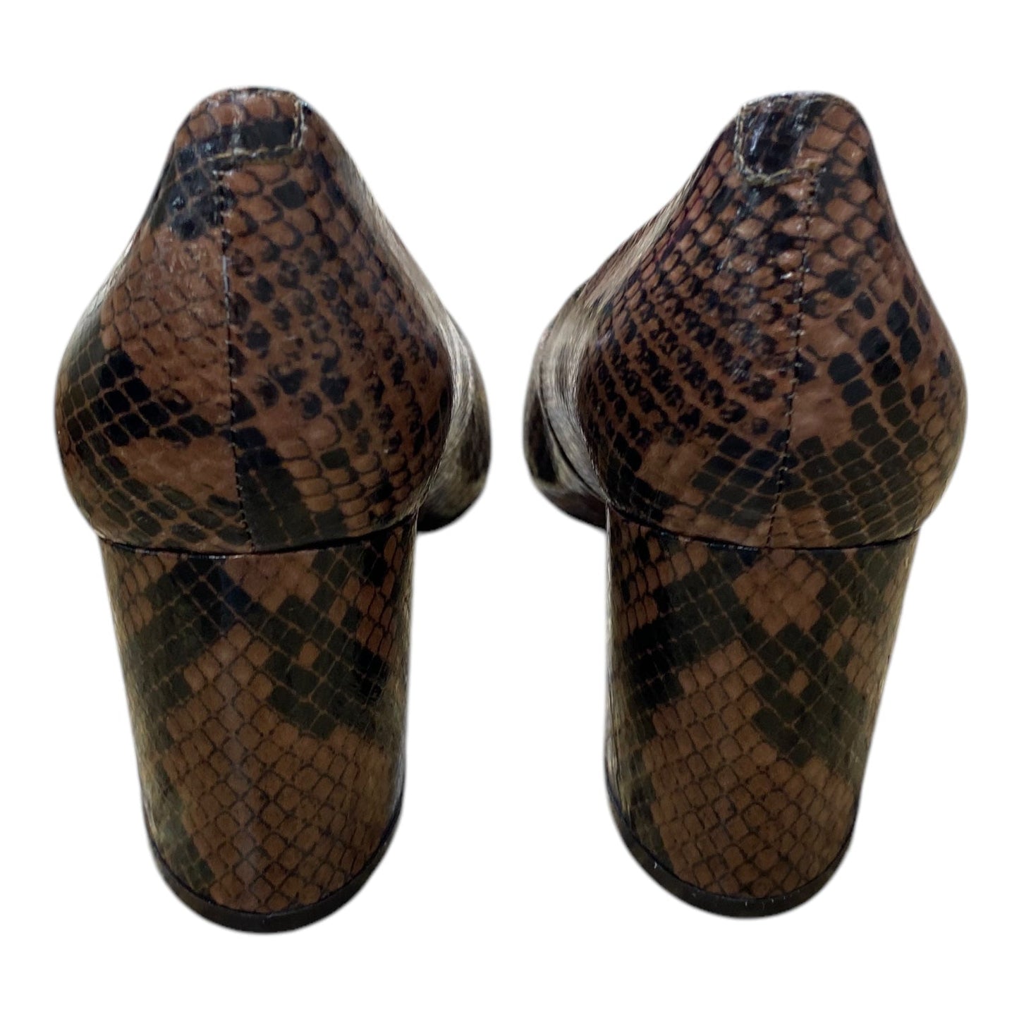 Shoes Heels Block By Marc Fisher In Snakeskin Print, Size: 8