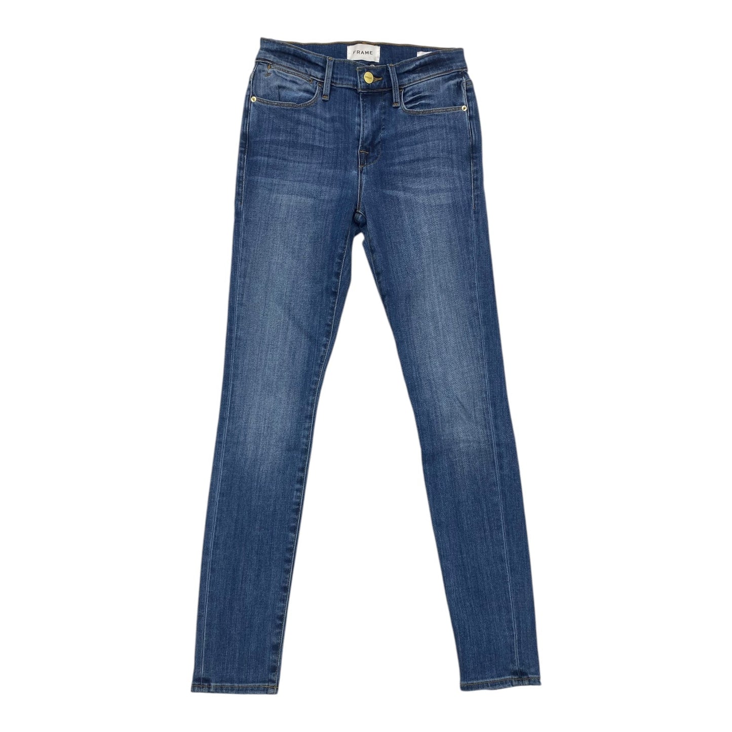 Jeans Skinny By Frame In Blue Denim, Size: 2