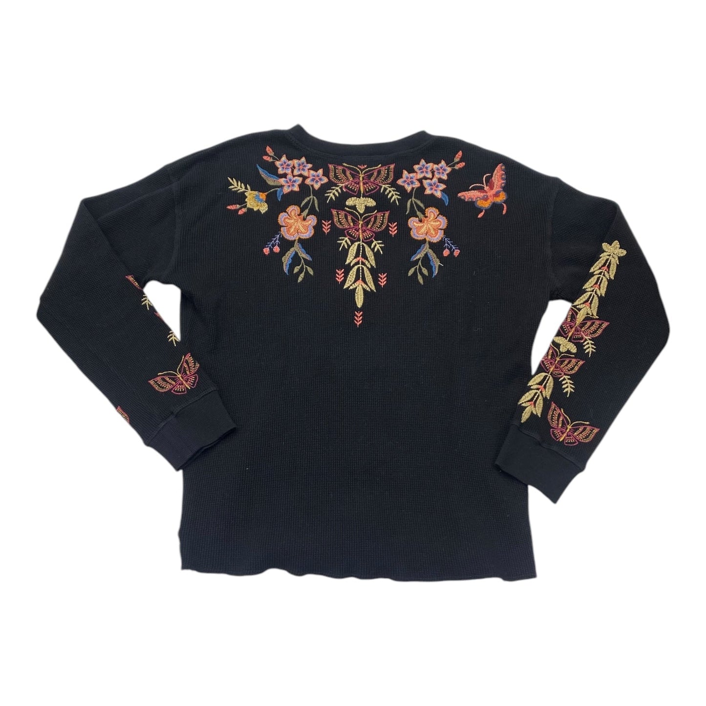 Top Long Sleeve Designer By Johnny Was In Floral Print, Size: S