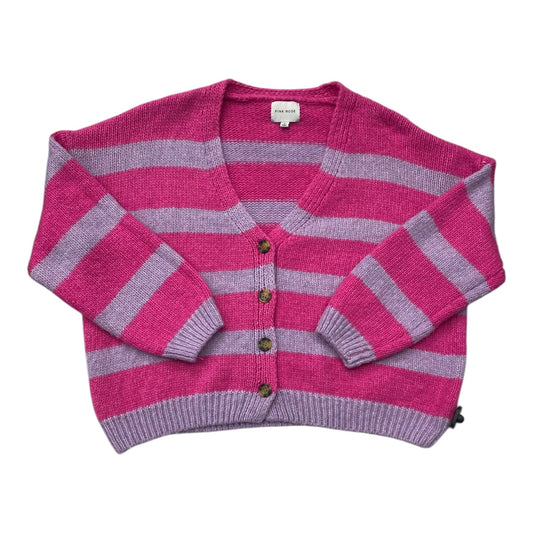 Sweater Cardigan By Pink Rose In Pink & Purple, Size: M