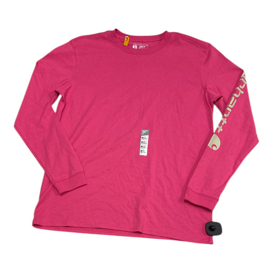 Athletic Top Long Sleeve Crewneck By Carhartt In Pink, Size: M