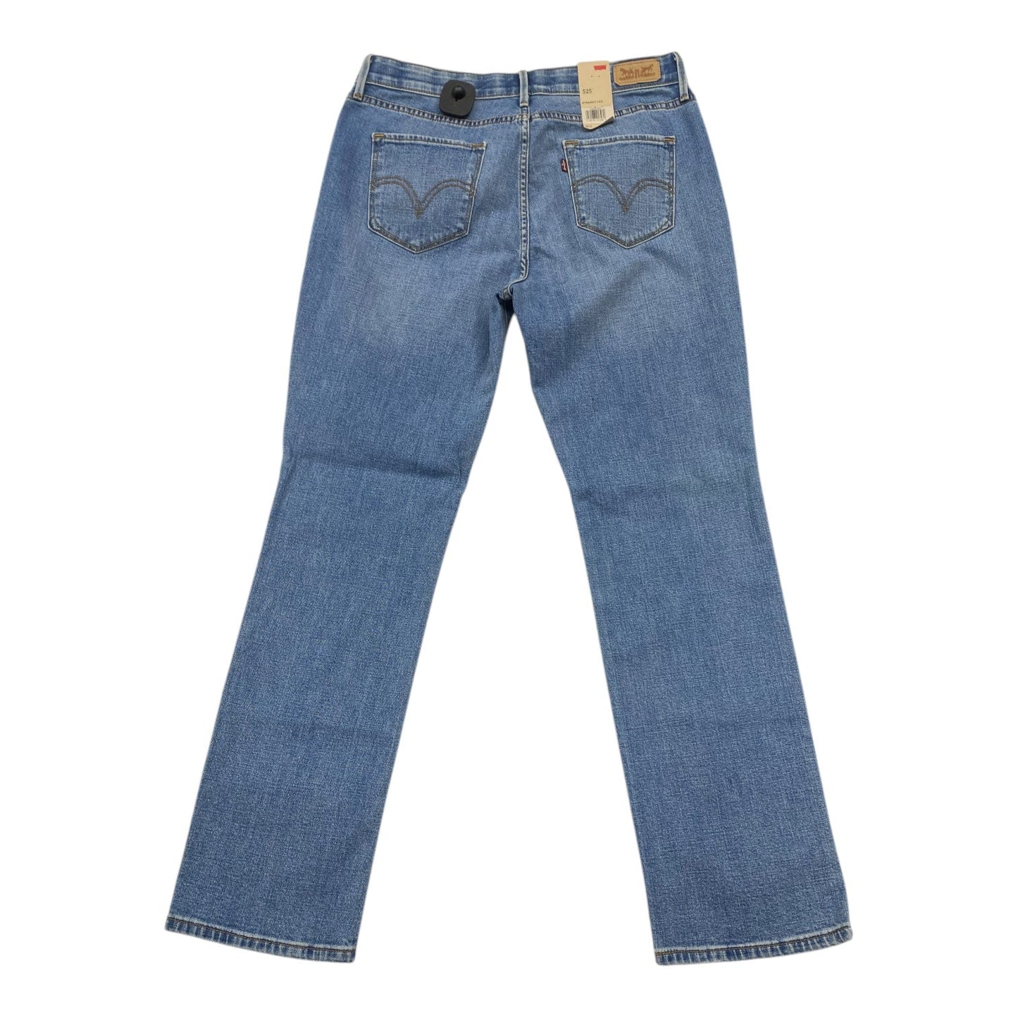 Jeans Straight By Levis In Blue Denim, Size: 12