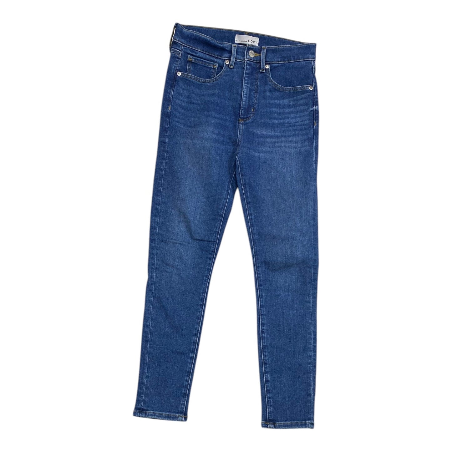 Jeans Skinny By Loft In Blue Denim, Size: 0