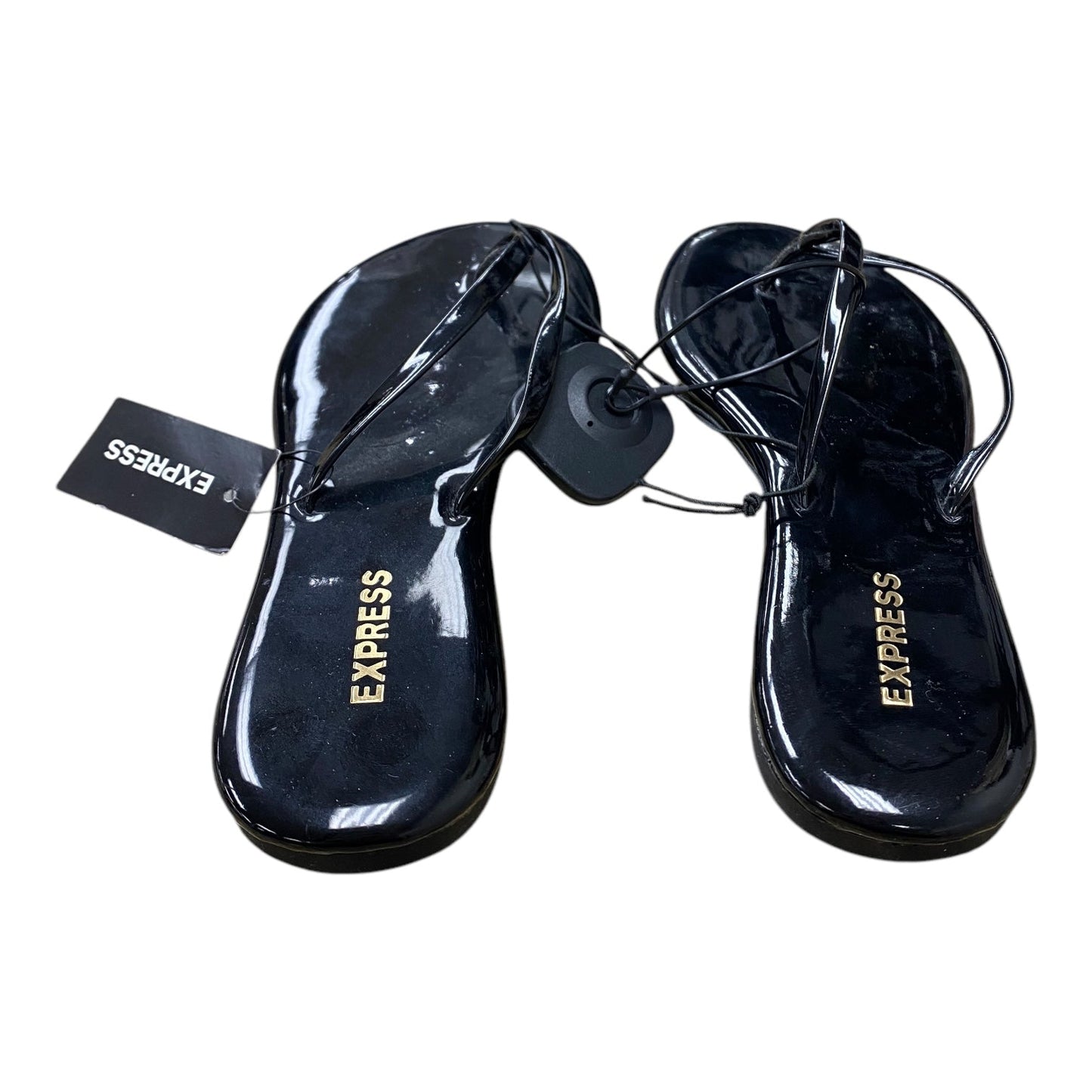 Sandals Flip Flops By Express In Black, Size: 7