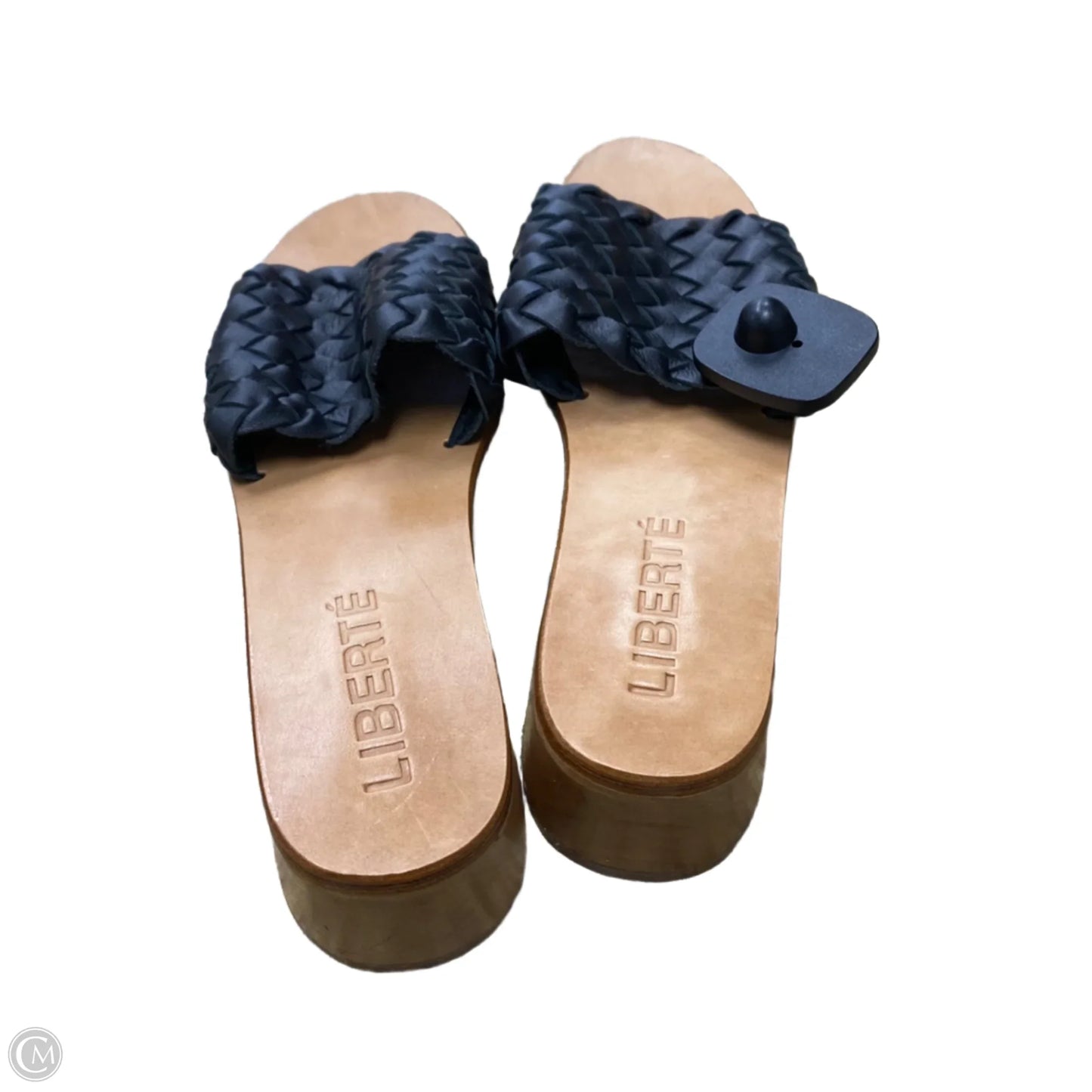 Sandals Heels Block By Cmb In Black & Brown, Size: 11