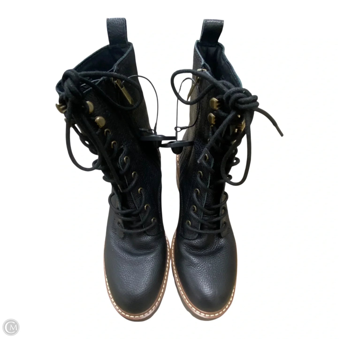 Boots Ankle Heels By Crown Vintage In Black, Size: 7.5