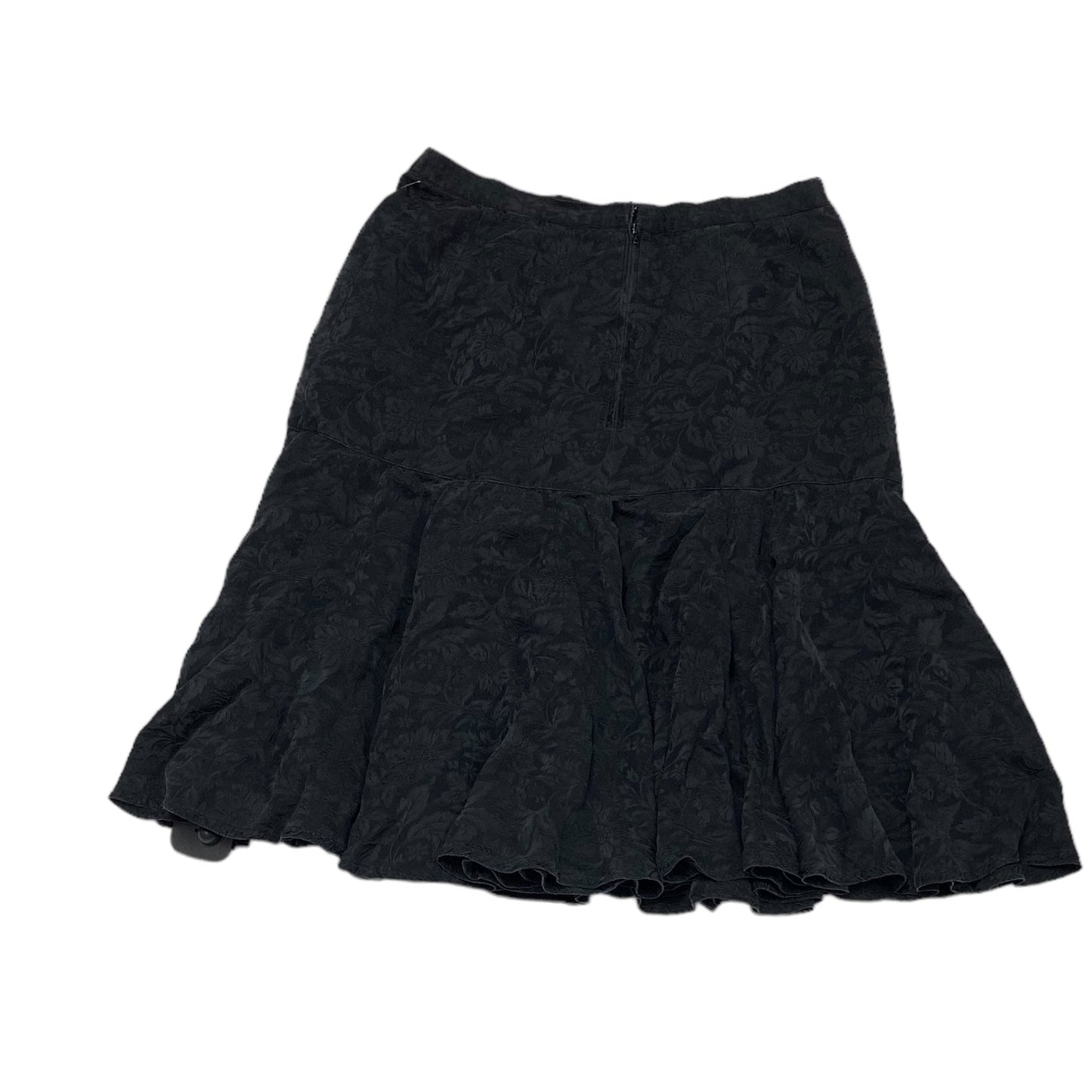 Black Skirt Midi silk, Size 12