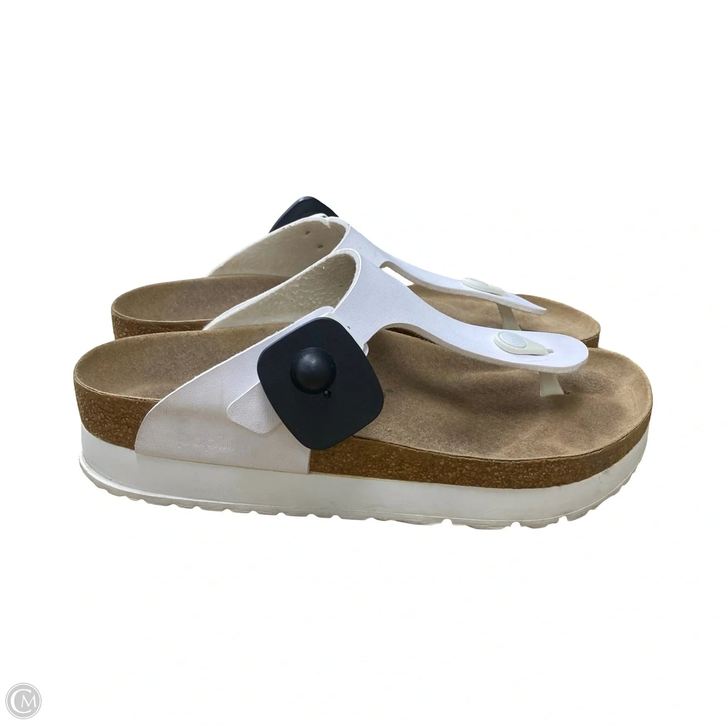 Sandals Designer By Birkenstock In White, Size: 9.5