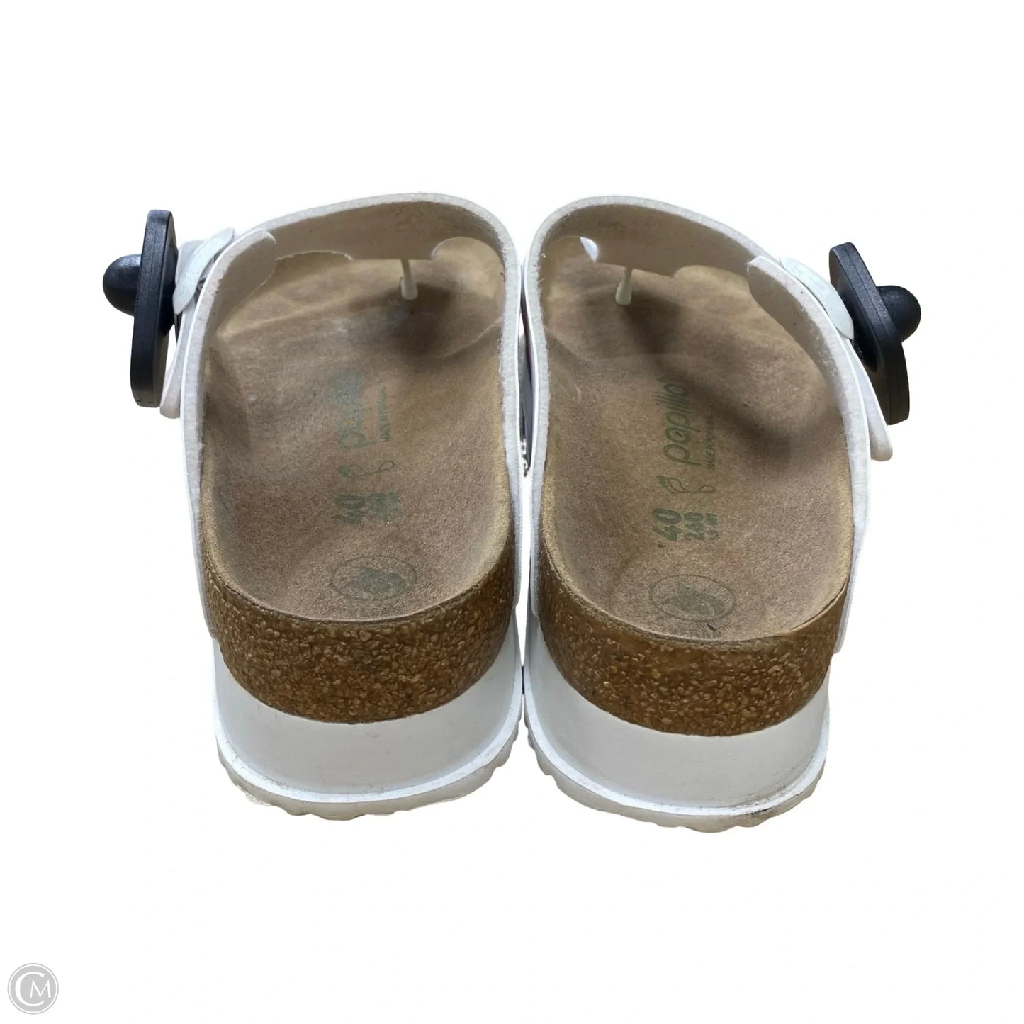 Sandals Designer By Birkenstock In White, Size: 9.5