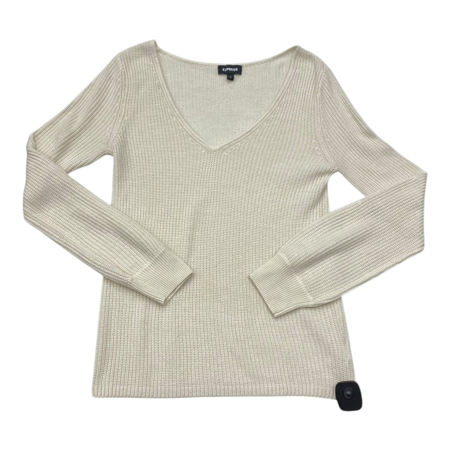 Sweater By Express In Cream, Size: S