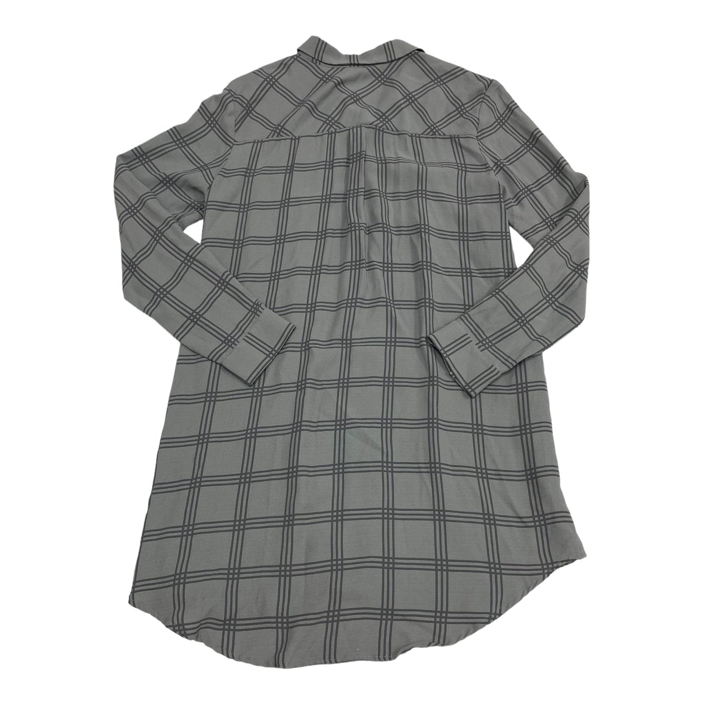 Plaid Silk Top Long Sleeve Eileen Fisher, Size Petite   Small