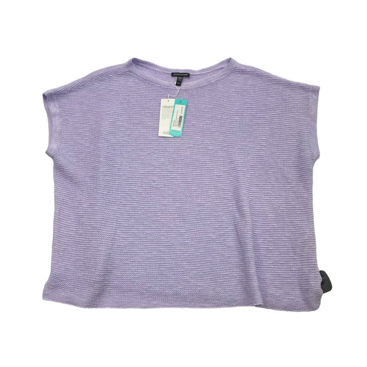 Purple Top Short Sleeve Designer Eileen Fisher, Size Xl