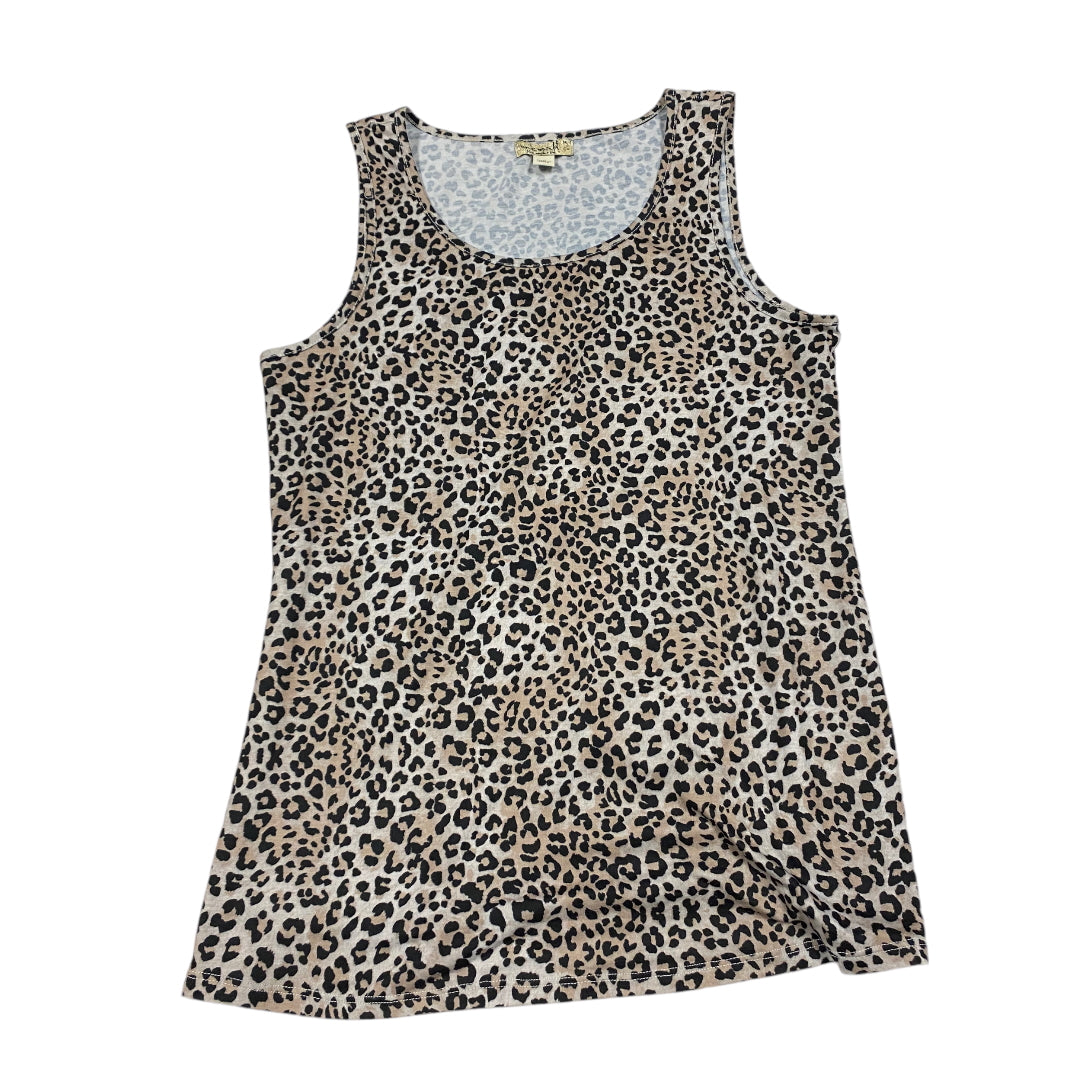 Top Sleeveless By One World In Animal Print, Size: M