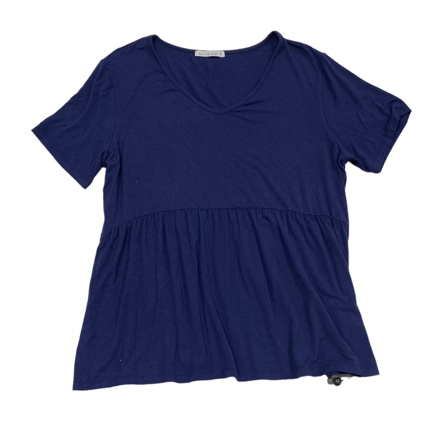 Navy Top Short Sleeve MICHELLE MAE - , Size 2x