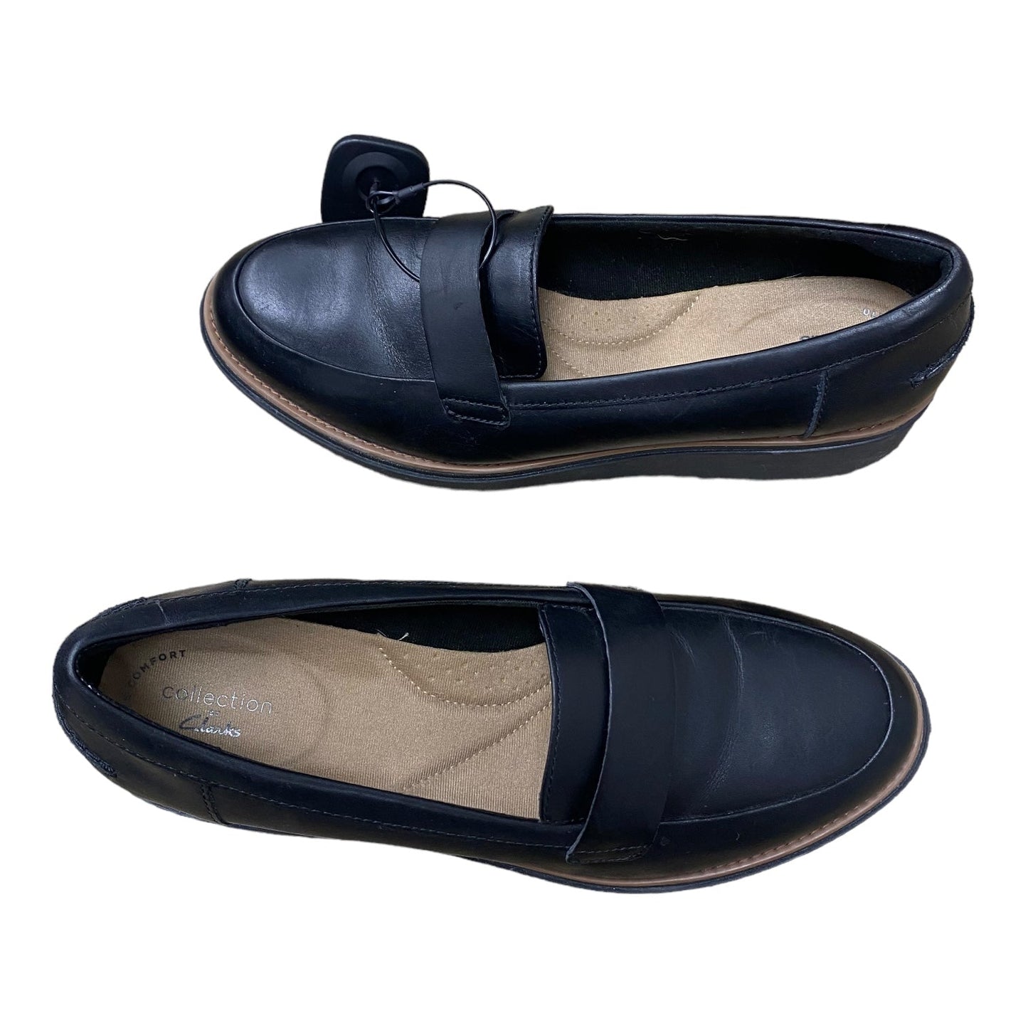 Shoes Flats By Clarks In Black, Size: 9.5