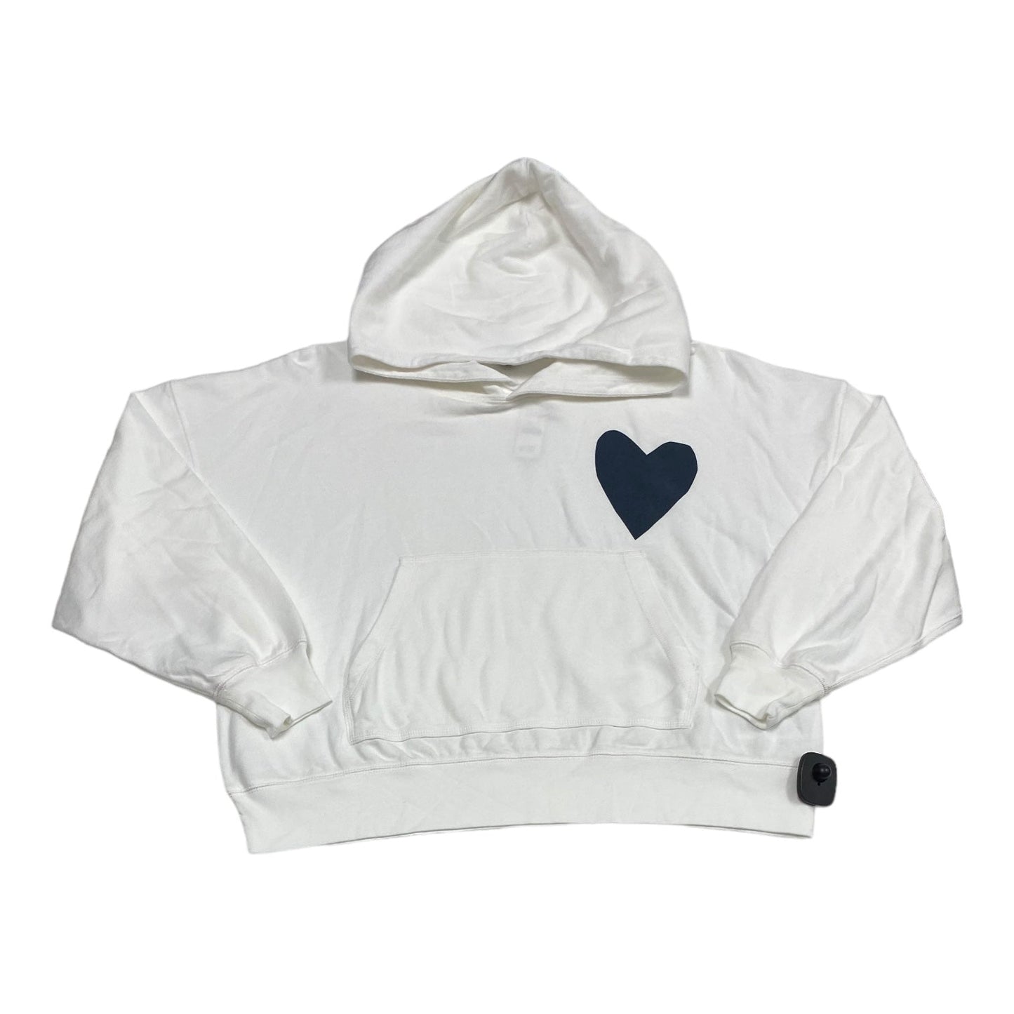 Sweatshirt Hoodie By J. Crew In Blue & White, Size: S