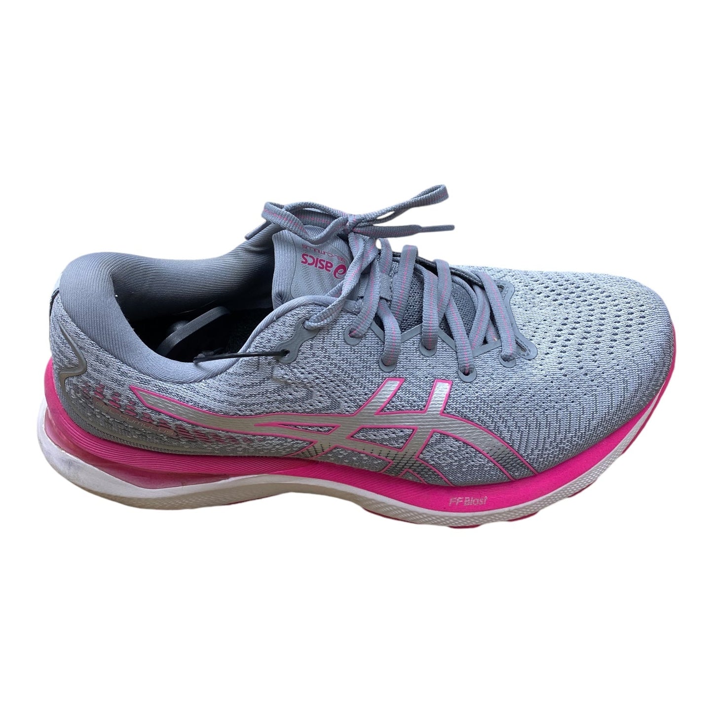 Shoes Athletic By Asics In Grey & Pink, Size: 10